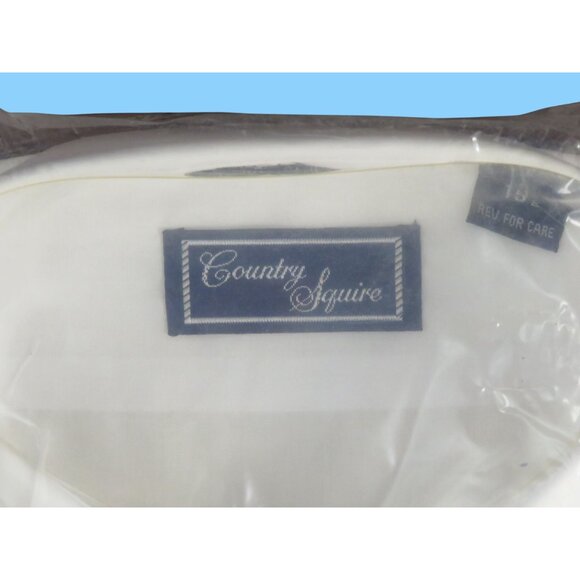 Country Squire Dress Collection White Short Sleeve Button-Up Shirt 15 1/2 - Picture 3 of 5